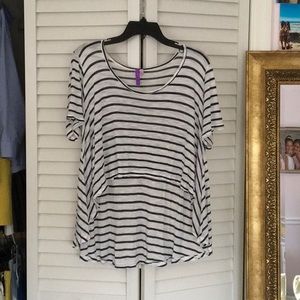 LF Striped crop shirt